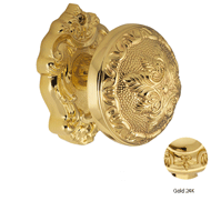 Center door fixed knob - Gold 24K Finis