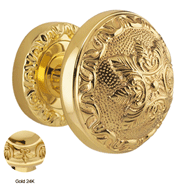 Center door fixed knob - 71mm - Gold 24