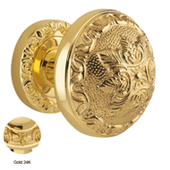 Center door fixed knob - Gold 24K Finis