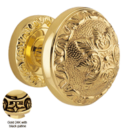 Center door fixed knob - Gold 24K with 