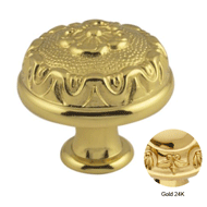 Cabinet knob diameter 40x37mm - Gold 24