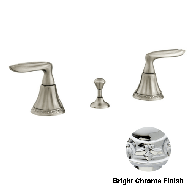 Three holes bidet set - Bright chrome