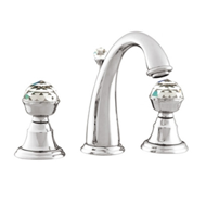 Three holes basin set with Swarovski cr