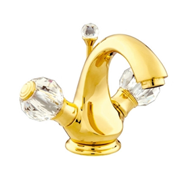 One hole basin mixer with Swarovski cry