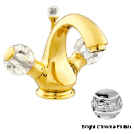 One hole basin mixer with Swarovski cry