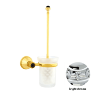 Toilet brush holder with Swarovski blac