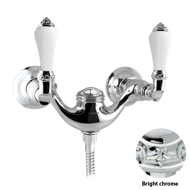 Shower mixer with white porcelain - Bri