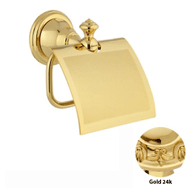 Toilet paper holder with cover - Gold 2