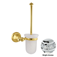 Toilet brush holder - Bright chrome Fin