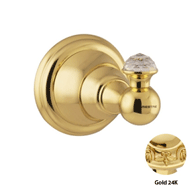 Robe hook with Swarovski crystal - Gold