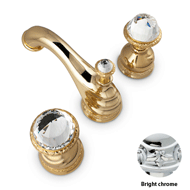 Three holes basin set with Swarovski cr