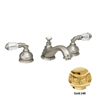 Three holes basin set with Swarovski cr