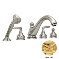 Five holes bath set - Gold 24K Finish