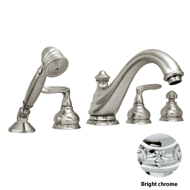 Five holes bath set - Bright chrome Fin