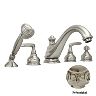 Five holes bath set - Satin nickel Fini