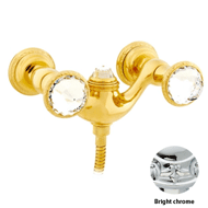 Shower mixer with Swarovski crystal - B