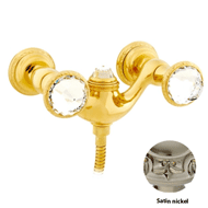 Shower mixer with Swarovski crystal - S