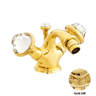 One hole bidet mixer with Swarovski cry