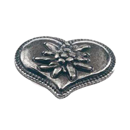 Heart Cabinet Knob - 52mm -  Antique Si