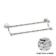 Double towel rail 600mm with Swarovski 