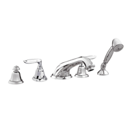 Five holes bath set - Bright chrome Fin