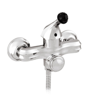 Bath monolever with Swarovski black cry