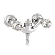 Shower mixer with Swarovski crystal - G