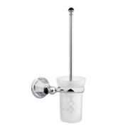 Toilet brush holder with Swarovski blac