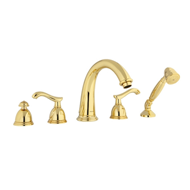 Five holes bath set - Gold 24K Finish