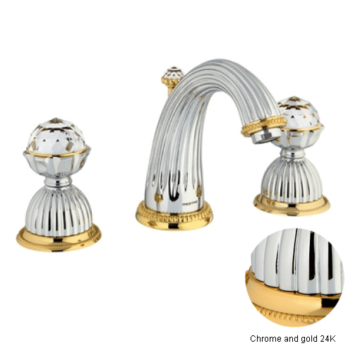 Three holes basin set with Swarovski cr