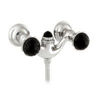 Shower mixer with Swarovski black cryst