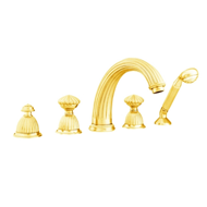 Five holes bath set - Gold 24K Finish