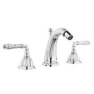 Three holes bidet set - Bright chrome F