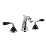 Three holes bidet set with black porcel