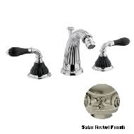 Three holes bidet set with black porcel