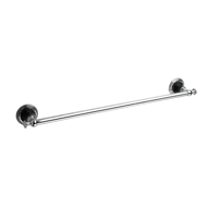 Towel rail 600mm with black porcelain t