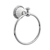 Towel ring 165mm with porcelain - Brigh