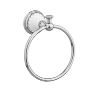 Towel ring 165mm with porcelain twisted