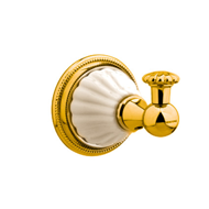 Robe hook with porcelain - Gold 24K Fin