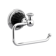 Toilet paper holder with black porcelai