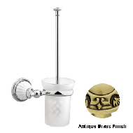 Toilet brush holder with porcelain - An