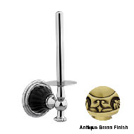 Spare toilet paper holder with black po