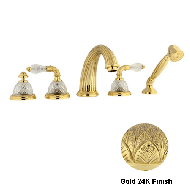 Five holes bath set with classical crys