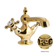 One hole basin mixer - Antique brass Fi