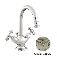 One hole basin mixer - Satin nickel Fin