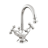 One hole basin mixer - Satin steel Fini