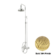 Bath shower set with column - Gold 24K 