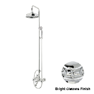 Bath shower set with column and black p