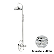 Bath shower set with column and black p