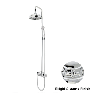 Bath shower set with column and black p